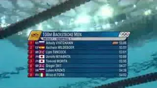 Swimming - Men's 100M Backstroke Semi-Finals - Beijing 2008 Summer Olympic Games