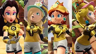 Mario Strikers Battle League Pauline Rosalina Daisy and Peach Gameplay Charms