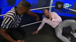 Happy Corbin ataca a Ricochet en Backstage - WWE Smackdown 12/08/2022 (En Español)