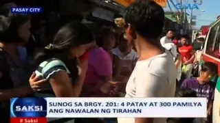 Saksi: 4 patay at 300 pamilya ang nawalan ng tirahan sa sunog sa Pasay