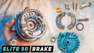 Honda Elite 50 Front Hub / Brake Drum Rebuild - Disassemble / Assemble  | Mitch's Scooter Stuff