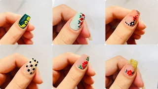 8 Easy and simple nail art desings at home dotting tool nail art
