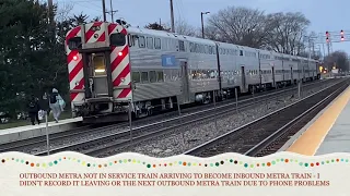 The Complete Metra Morning Rush Hour On The Alternate Schedule At Fairview Ave On December 24, 2020