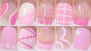 HUGE NEW NAIL ART COMPILATION 2023 | quick and easy pink nail design ideas