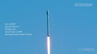 Launch of SpaceX Falcon 9 rocket in 4K RAW @ 120 fps