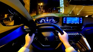 New Peugeot 5008 2021 (FACELIFT) - evening POV test drive (130 HP diesel)