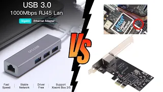 ТЕСТ и СРАВНЕНЕИЕ Gigabit Ethernet LAN PCI-e и USB 3,0 Ethernet Сетевых карт на разных системах.