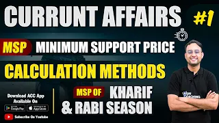 Minimum Support Price (MSP) | CACP | CCEA | Kharif & Rabi MSP | Calculation Methods