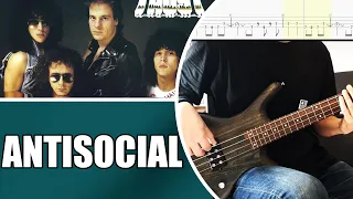 Antisocial - Trust | Bass cover with tabs #51