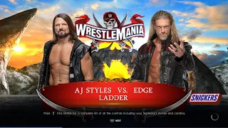 MUST SEEE!!!!!WWE 2K22 EDGE VS AJ STYLES IN A LADDER MATCH(WWE 2K22 GAMEPLAY)[4k]