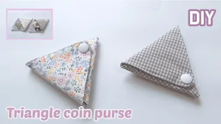 DIY 초간단 세모파우치 동전지갑만들기 / triangle coin purse
