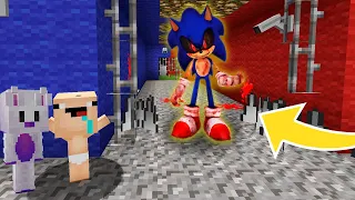 BEBE ES RAPTADO POR SONIC.EXE 😱 ESCAPA DE LA CARCEL !! MINECRAFT TROLL