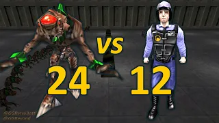 24 Vortigaunts vs 12 Security Guards - Half-Life Retro Battles