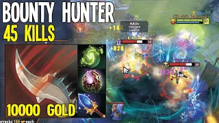 +10000 Gold Stolen New Meta Bounty Hunter 45 Kills | Dota 2 Gameplay