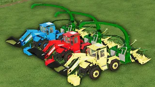 PHYSICS OF COLORS ! @farmtime01  ! MERCEDES BENZ SMALL TRACTOR  vs 5 ATTACHER ! Farming Simulator 22