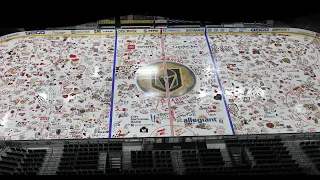 Golden Knights fans say goodbye to season by dressing home ice in artwork