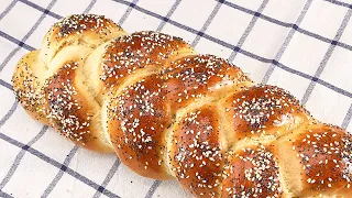 My favorite challah bread recipe! Making fluffy challah is very easy! # 118