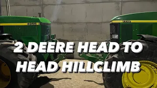 Day657 #OLLYBLOGS JOHN DEERE 7710 v 4955 IN HILL CLIMB SNAPPED PINS & RAIN #AnswerAsAPercent