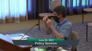 Policy Session - June 29, 2021 (Afternoon)