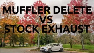 NEW Honda Civic Type R Exhaust | Muffler Delete vs Stock Exhaust Comparison