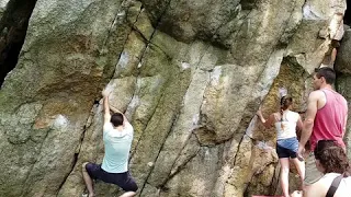 Gunks- Lynn Hill's Traverse v8- Andrew