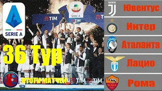 36 тур Серия А Чемпионат Италии 2019-2020 Итоги сыгранных матчей, Ювентус стал в 9-й раз Чемпионом