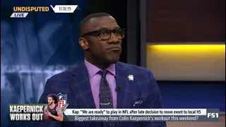UNDISPUTED | Shannon Sharpe STUNNED BY Biggest takeaway from Colin Kaepernich workout this weekend?