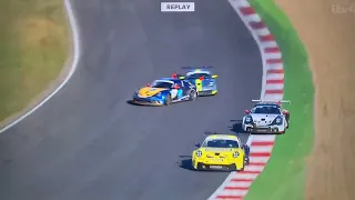 Porsche Carrera Cup big crash at brands hatch 2022