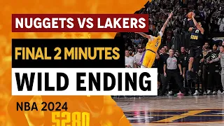 Nuggets vs Lakers Final 2 Minutes - Game 2 Wild Ending (MUST WATCH)