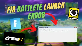 How To Fix BattlEye Failed to Launch Error Fortnite | Fix Error For Apex Legend, The Crew 2   👈