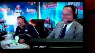 Don Orsillo and Jerry Remy giggling about the holidays