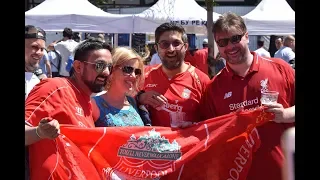 26.05.2018. Liverpool fans sing "Allez, Allez, Allez" in Kiev