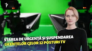 În esență... | Starea de urgență și suspendarea licențelor celor 12 posturi TV