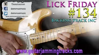 Guitar lesson Lick Friday week 134 - Dm Slow Blues Lick With Jam Track