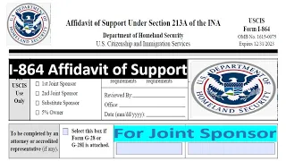 How To Fill out I-864 Form Affidavit of Support  For Joint Sponsor Step by Step