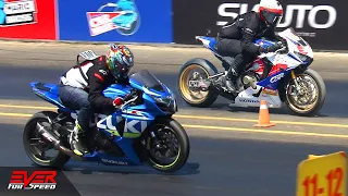 Honda CBR1000RR Fireblade 𝙑𝙎 Suzuki GSX-R1000 🏁 6 Carreras 🏍️🏍️🚦 DRAG RACING