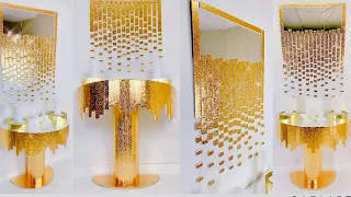 DIY Glam Gold Entryway Table & Matching Mirror ￼Wall Art Decor | Home Decor On a Budget | 2021