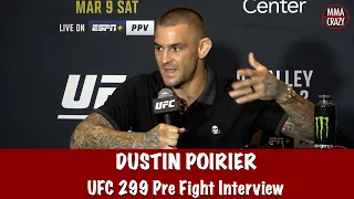 Dustin Poirier on “young, gritty” Benoit Saint Denis “I’m the better fighter” | UFC 299