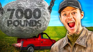 Worlds Smallest Truck VS. 7000 Pound Rock