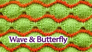 HowToKnit Wave and Butterfly stitch