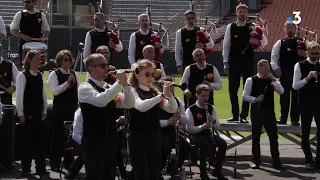 Festival Interceltique de Lorient 2023. La prestation du Bagad Cap Caval (Plomeur)