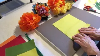 Dia De Los Muertos Virtual Art Classes: Tissue Paper Flowers!