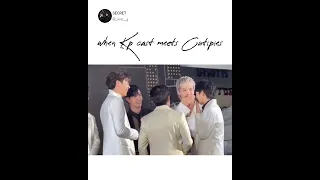 When KinnPorsche's cast meet cutiepie's #kinnporschetheseries #cutiepieseries #zeenunew #tongthk #bl