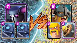 PEKKA + 2x MINI PEKKA 🆚 BARBARIANS TEAM | 3v3