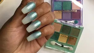 Ombré Nail Art Trend using Eyeshadow from Dollar Tree 😱 You need to try this!!