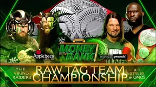 WWE Money In The Bank 2021 Match Card The Viking Raiders Vs Aj Styles & Omos