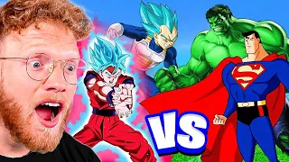 GOKU and VEGETA Vs. SUPERMAN and HULK