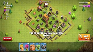 Clash Of Clan - TH4 Attack Strategy | 3 Star Raids