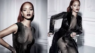 Rihanna Goes Braless At Dior Photoshoot 2015