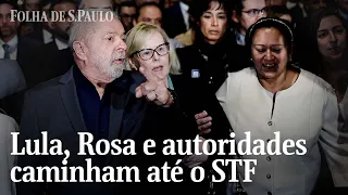 Lula, Rosa Weber e governadores caminham do Planalto ao STF